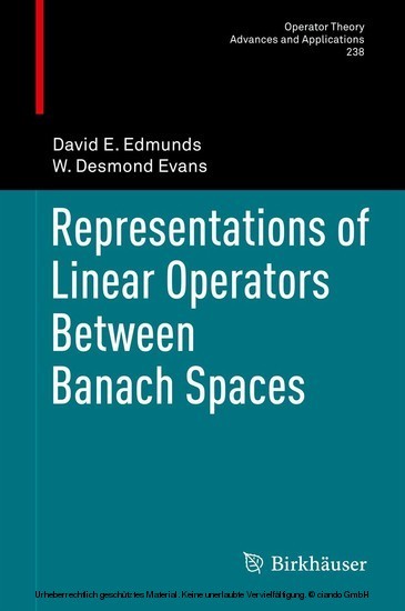 Representations of Linear Operators Between Banach Spaces main product photo