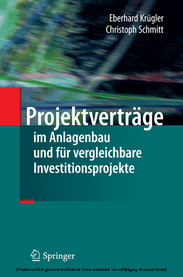 Projektverträge im Anlagenbau und für vergleichbare Investitionsprojekte main product photo