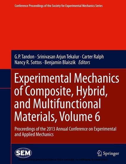 Experimental Mechanics of Composite, Hybrid, and Multifunctional Materials, Volume 6. Vol.6 main product photo