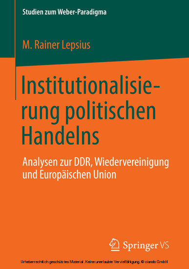 Institutionalisierung politischen Handelns main product photo