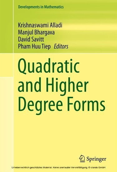 Quadratic and Higher Degree Forms main product photo