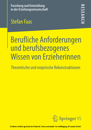 Berufliche Anforderungen und berufsbezogenes Wissen von Erzieherinnen main product photo