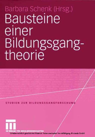 Bausteine einer Bildungsgangtheorie main product photo