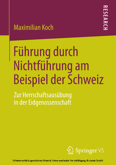 Führung durch Nichtführung am Beispiel der Schweiz main product photo