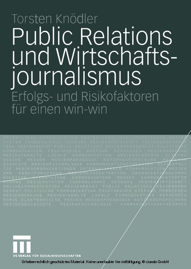 Public Relations und Wirtschaftsjournalismus main product photo