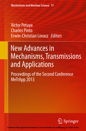 New Advances in Mechanisms, Transmissions and Applications main product photo