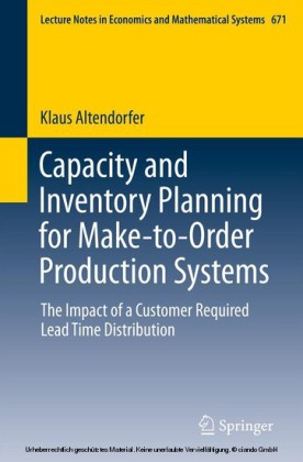 Capacity and Inventory Planning for Make-to-Order Production Systems