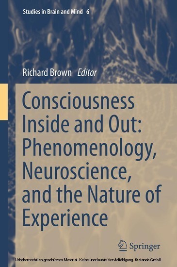 Consciousness Inside and Out: Phenomenology, Neuroscience, and the Nature of Experience main product photo