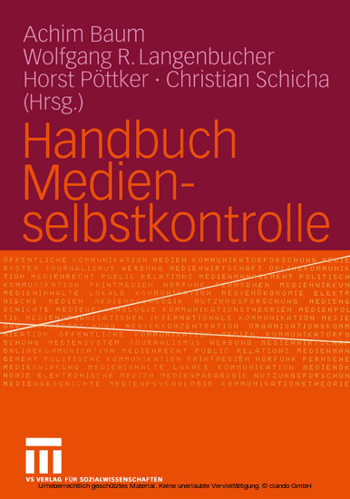 Handbuch Medienselbstkontrolle main product photo