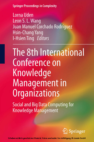 The 8th International Conference on Knowledge Management in Organizations main product photo