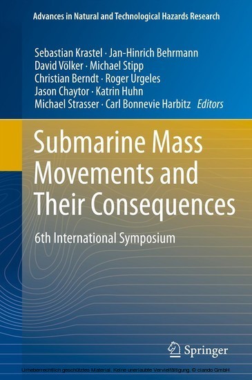 Submarine Mass Movements and Their Consequences main product photo