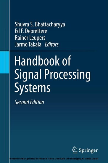 Handbook of Signal Processing Systems main product photo