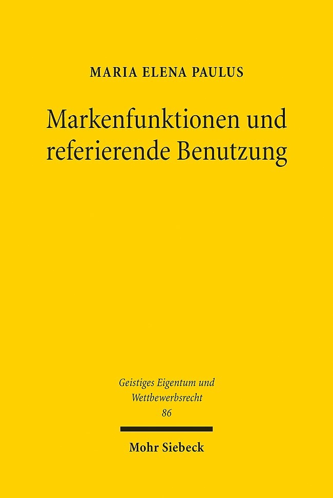 Markenfunktionen und referierende Benutzung main product photo