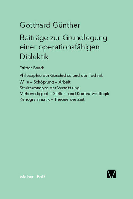 Beiträge zur Grundlegung einer operationsfähigen Dialektik (III) main product photo