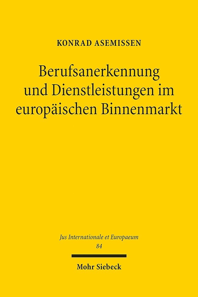 Berufsanerkennung und Dienstleistungen im europäischen Binnenmarkt main product photo