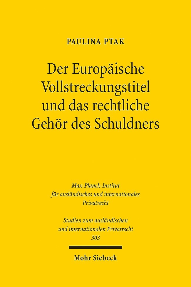 Der Europäische Vollstreckungstitel und das rechtliche Gehör des Schuldners main product photo