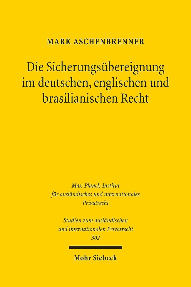 Die Sicherungsübereignung im deutschen, englischen und brasilianischen Recht main product photo