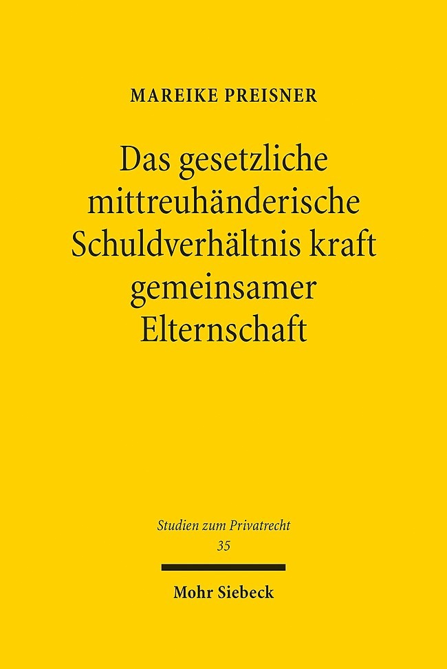 Das gesetzliche mittreuhänderische Schuldverhältnis kraft gemeinsamer Elternschaft main product photo
