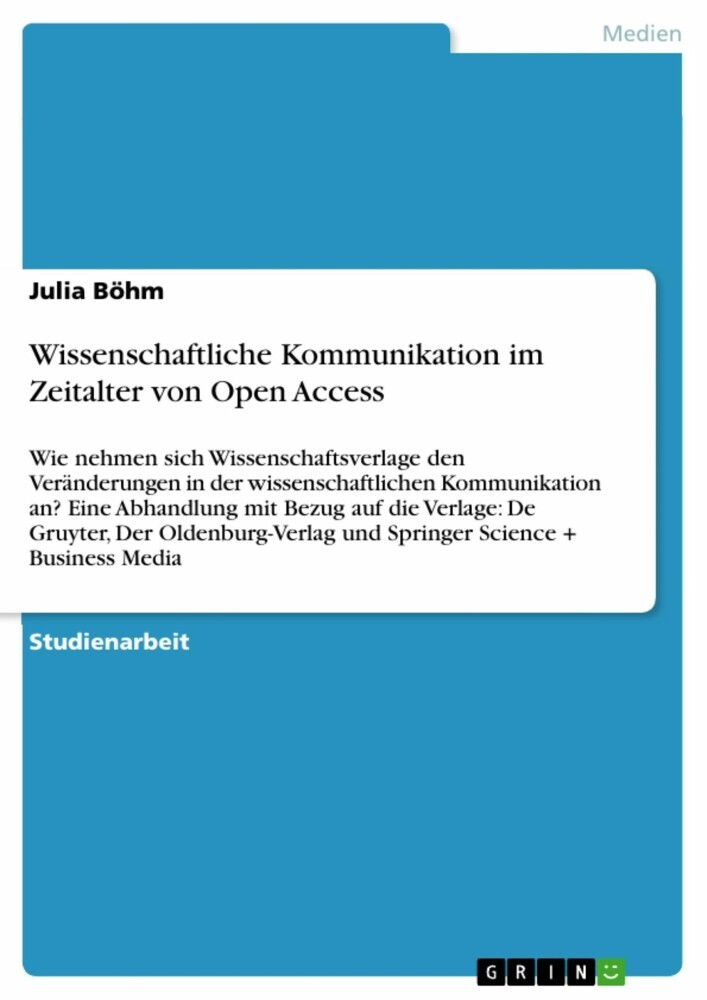Wissenschaftliche Kommunikation im Zeitalter von Open Access main product photo