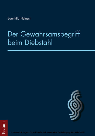 Der Gewahrsamsbegriff beim Diebstahl main product photo