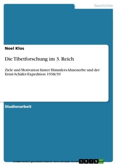 Die Tibetforschung im 3. Reich main product photo