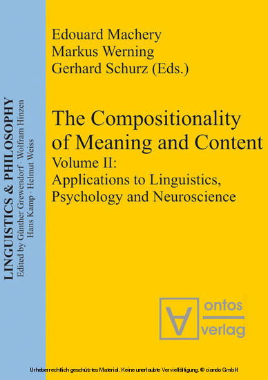 Applications to Linguistics, Psychology and Neuroscience main product photo