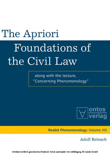 The Apriori Foundations of the Civil Law main product photo