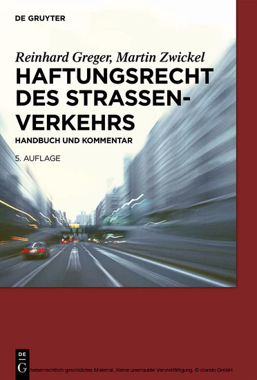 Haftungsrecht des Straßenverkehrs main product photo