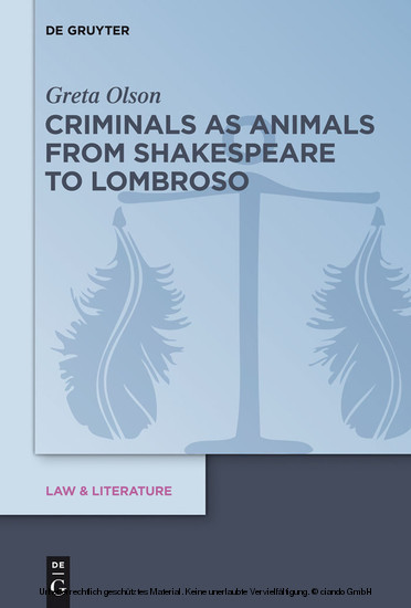 Criminals as Animals from Shakespeare to Lombroso main product photo