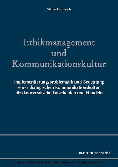 Ethikmanagement und Kommunikationskultur main product photo