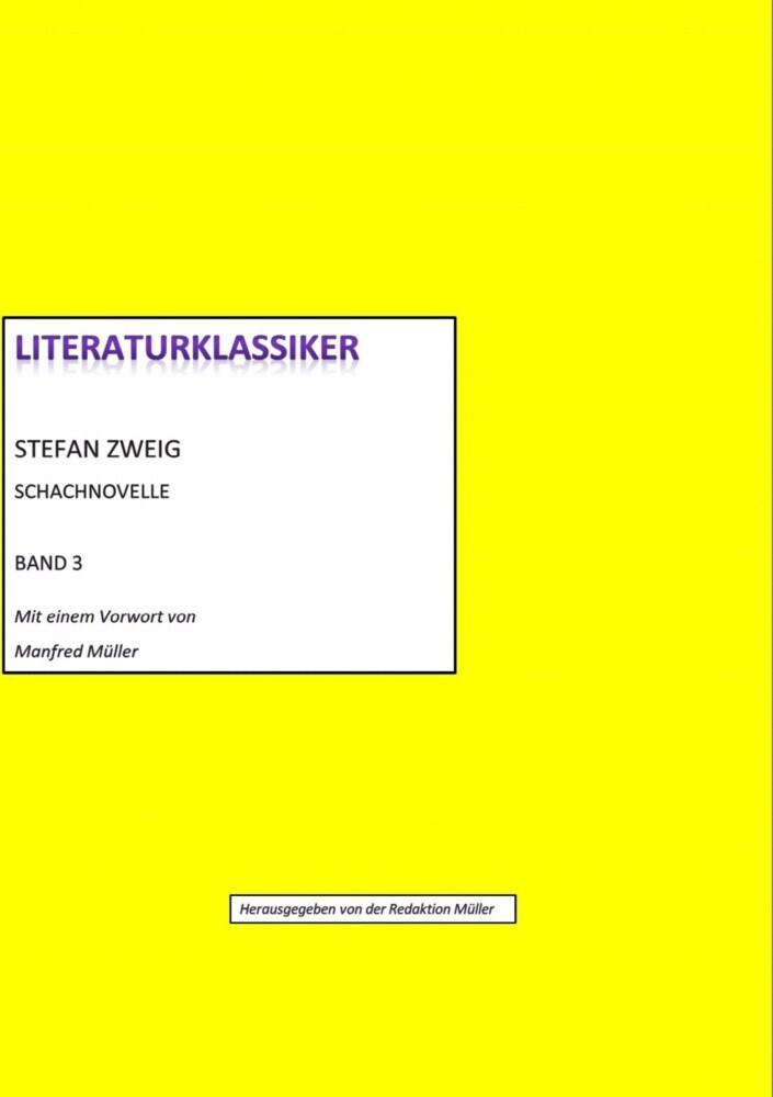 Stefan Zweig - Schachnovelle main product photo