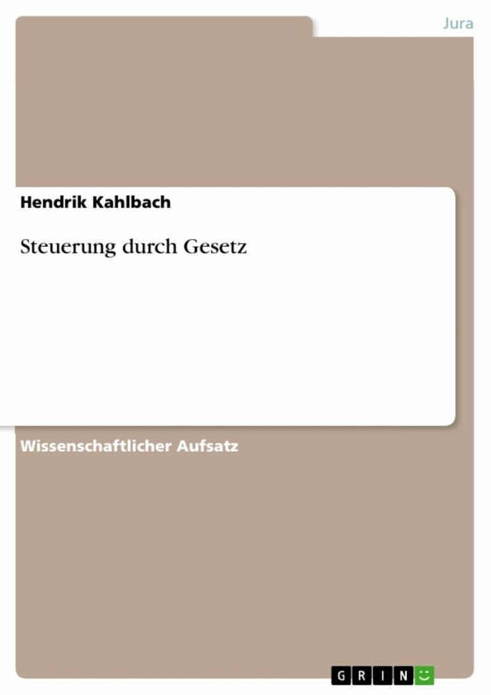 Steuerung durch Gesetz main product photo