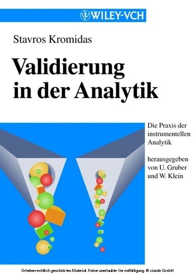 Validierung in der Analytik main product photo