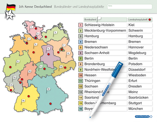 Ich kenne Deutschland - Bundesländer und Landeshauptstädte für die 3. bis 5. Klasse main product photo