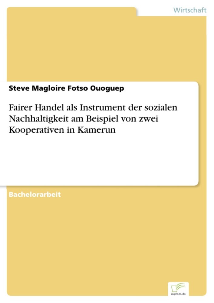 Fairer Handel als Instrument der sozialen Nachhaltigkeit am Beispiel von zwei Kooperativen in Kamerun main product photo