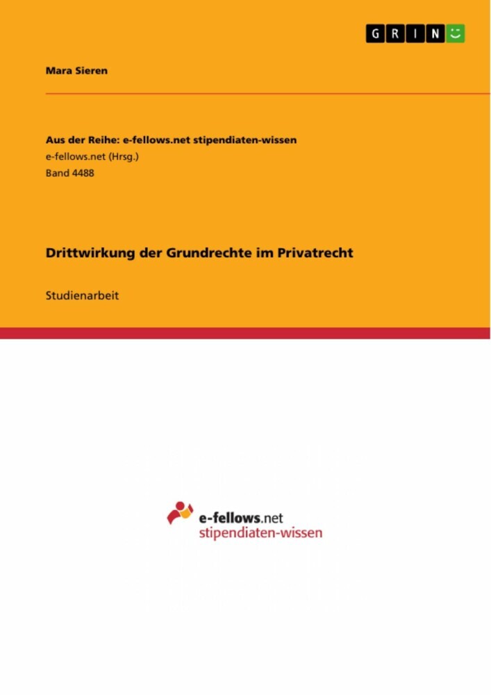 Drittwirkung der Grundrechte im Privatrecht main product photo
