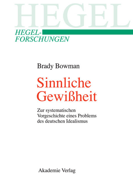 Sinnliche Gewißheit main product photo