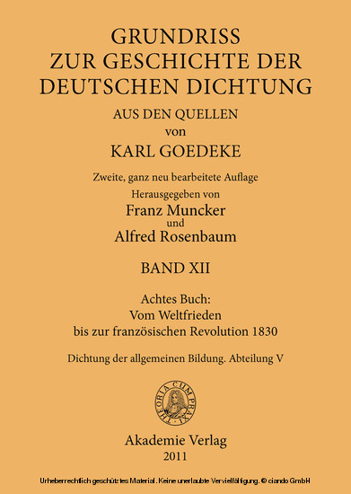 Achtes Buch: Vom Weltfrieden bis zur französischen Revolution 1830 main product photo