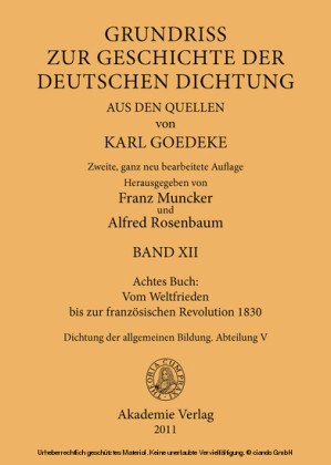 Achtes Buch: Vom Weltfrieden bis zur französischen Revolution 1830