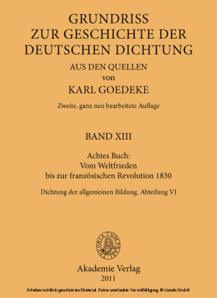 Achtes Buch: Vom Weltfrieden bis zur französischen Revolution 1830