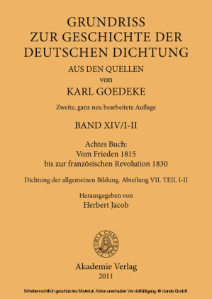 Achtes Buch: Vom Frieden 1815 bis zur französischen Revolution 1830