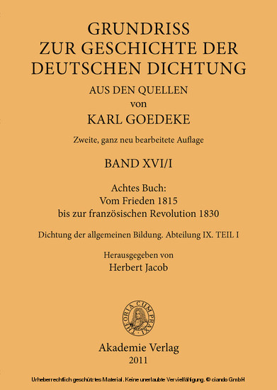 Achtes Buch: Vom Frieden 1815 bis zur französischen Revolution 1830 main product photo