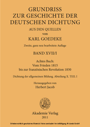 Achtes Buch: Vom Frieden 1815 bis zur französischen Revolution 1830