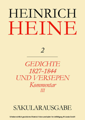 Gedichte 1827-1844 und Versepen. Kommentar III