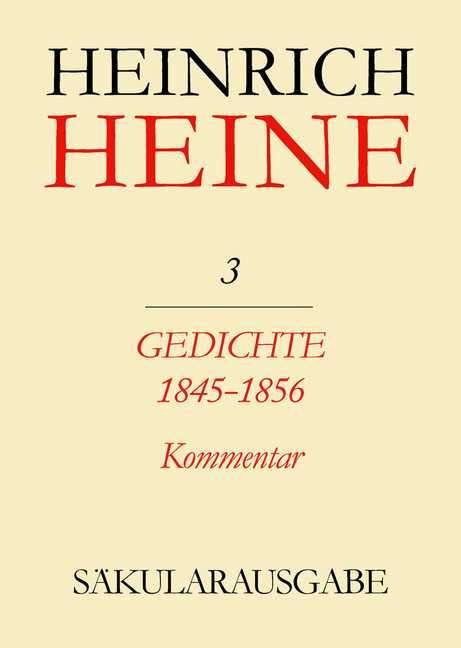 Gedichte 1845-1856. Kommentar main product photo