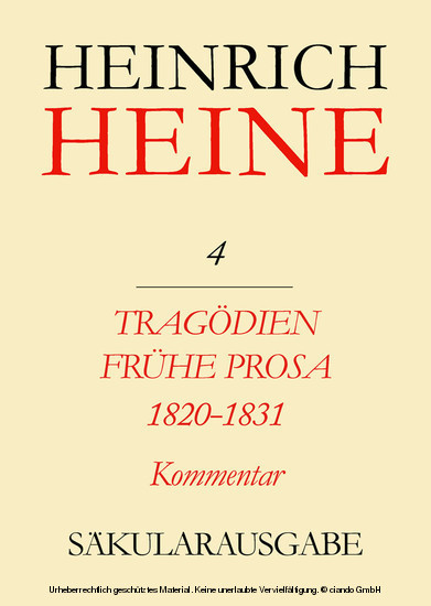 Tragödien. Frühe Prosa 1820-1831. Kommentar main product photo