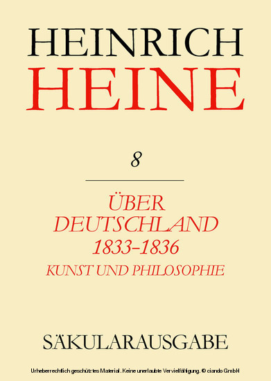 Über Deutschland 1833-1836. Aufsätze über Kunst und Philosophie main product photo
