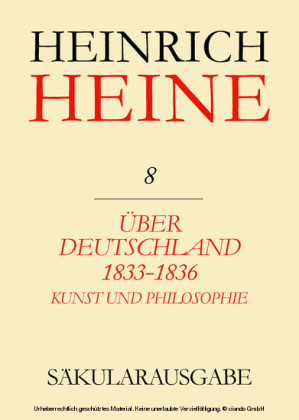 Über Deutschland 1833-1836. Aufsätze über Kunst und Philosophie