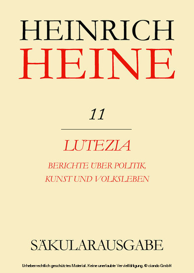 Lutezia. Berichte über Politik, Kunst und Volksleben main product photo