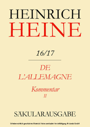 De l'Allemagne. Kommentar. Teilband II